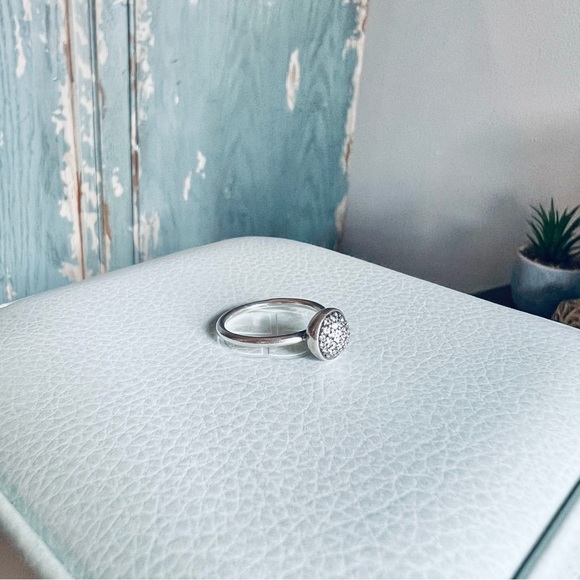 Retired Pandora Droplet Ring Sterling Silver Size 6 - Picture 6 of 6